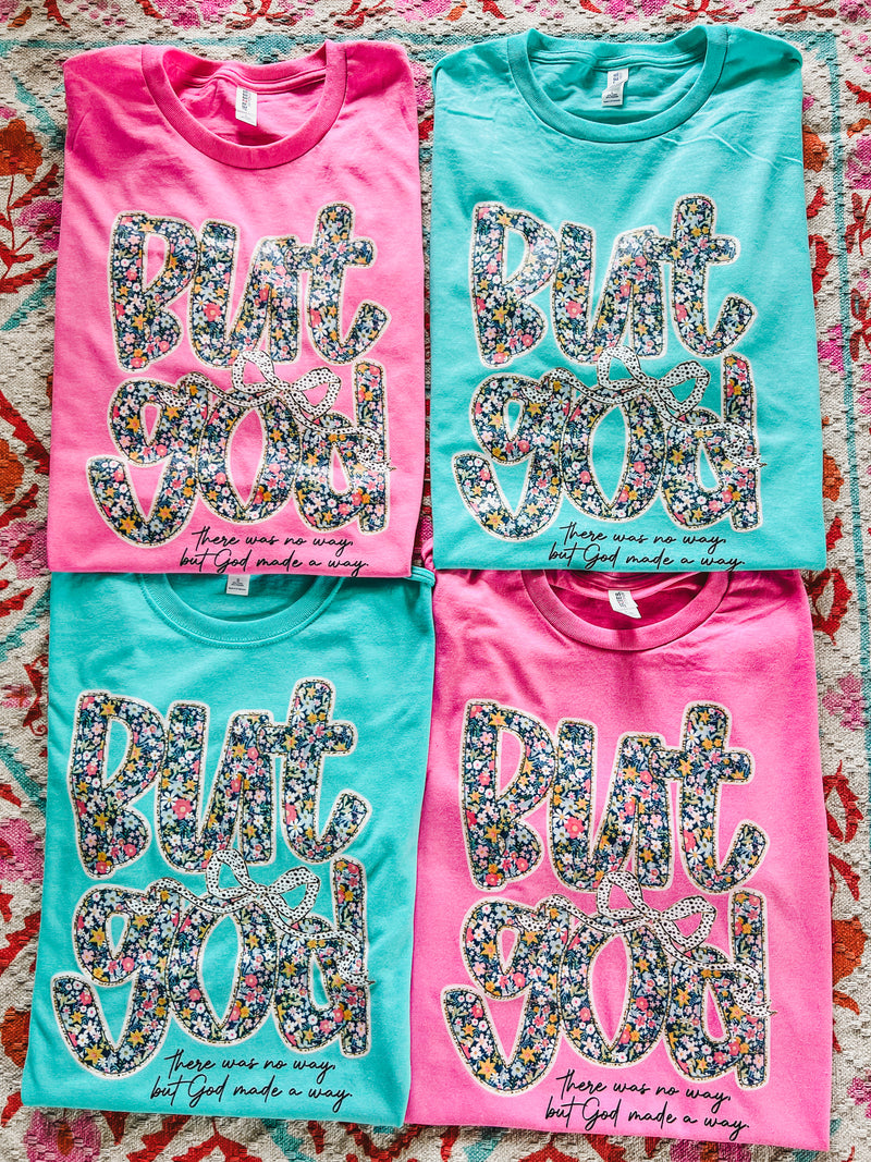 But God Mint floral tee