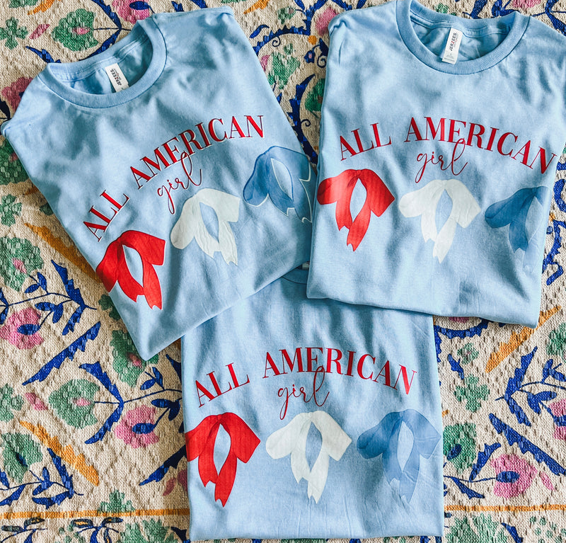 All American Girl bows tee