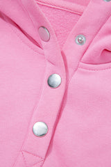 Yellow Cream Embroidered Flower Patchwork Snap Buttons Pullover Sweatshirt