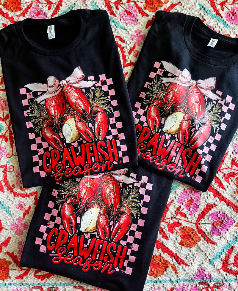 Crawfish season black tee
