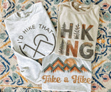 Hiking cool letters tee