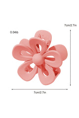 Camel Sweet Hollowed Flower Shape Claw Clip