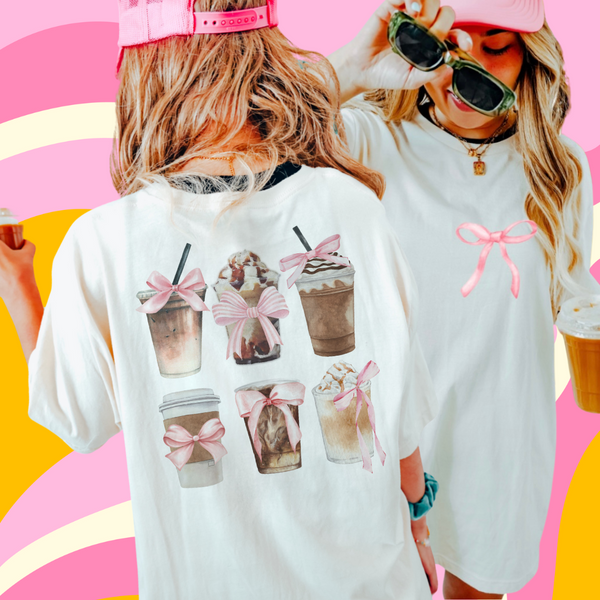 Pretty Bow Coffee tee