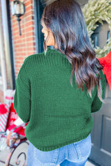 Evergreen Plaid Bow Graphic Christmas Sweater