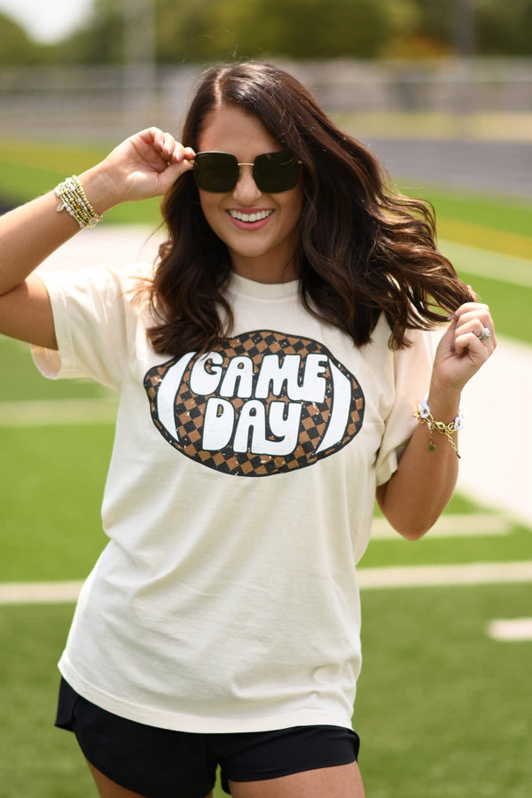 Gameday Checker football tee