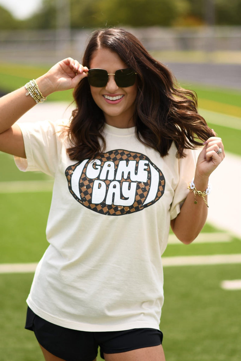 Gameday Checker football tee