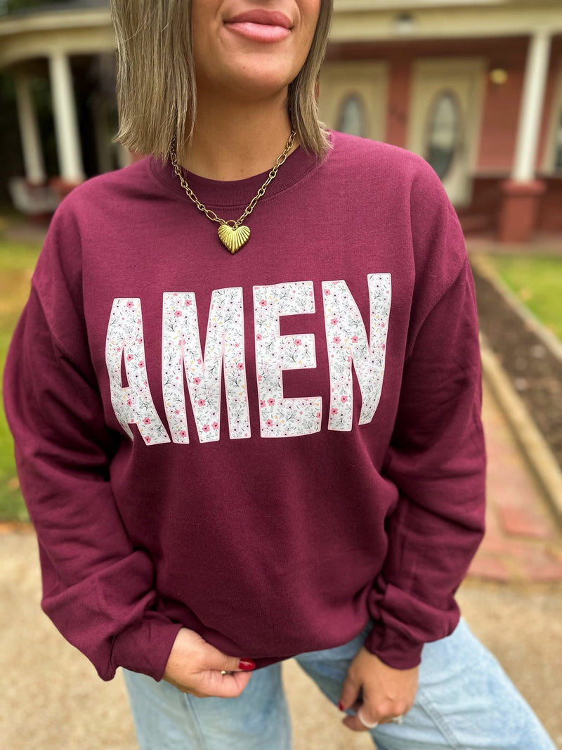 Floral AMEN sweatshirt