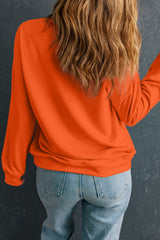 Black Sequin Halloween Ghost Patched Drop Shoulder Sweatshirt