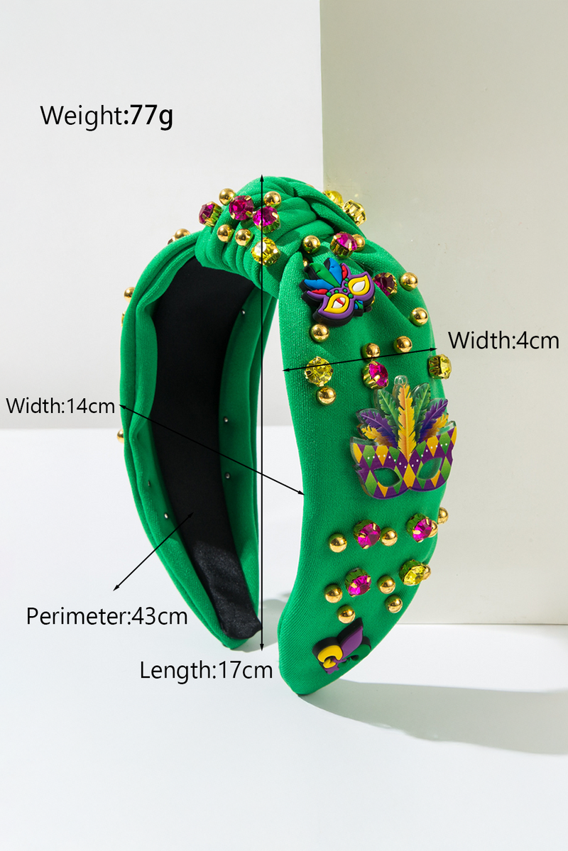 Tillandsia Purple Mardi Gras Rhinestone Headband