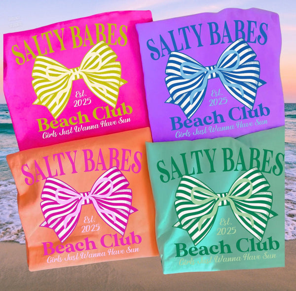 Salty babes beach club tees