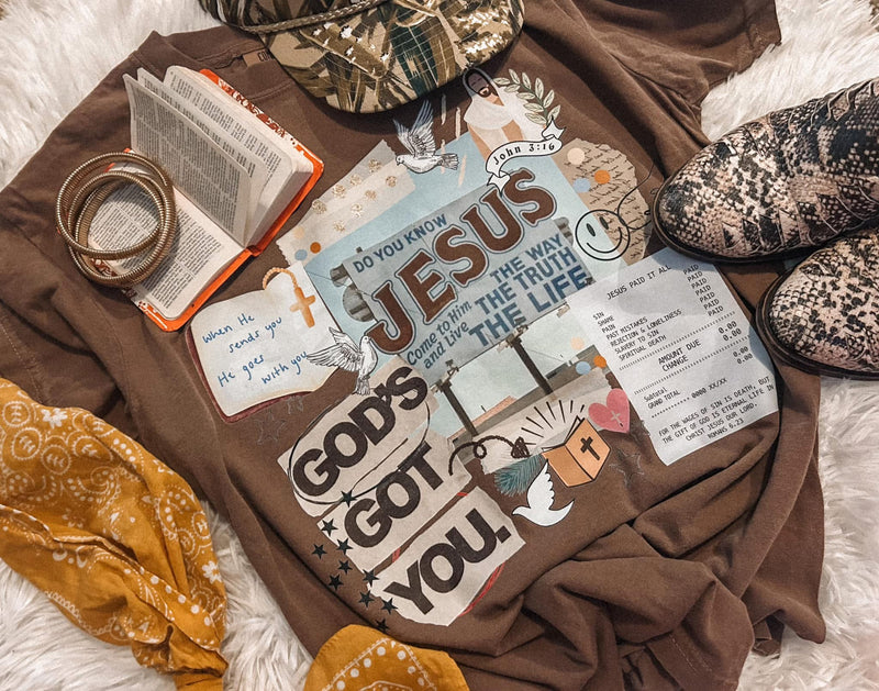 God’s got you - comfort colors tee