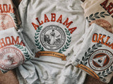 Vintage Gameday Crest sweatshirts or tees