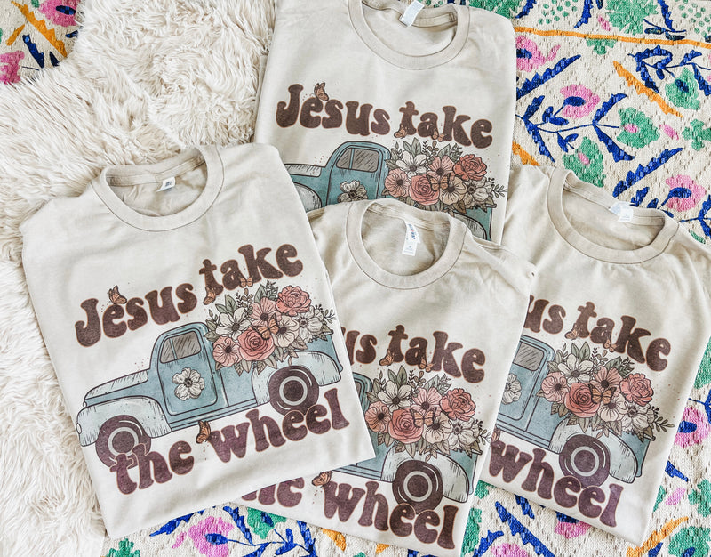 Jesus Take the Wheel tee