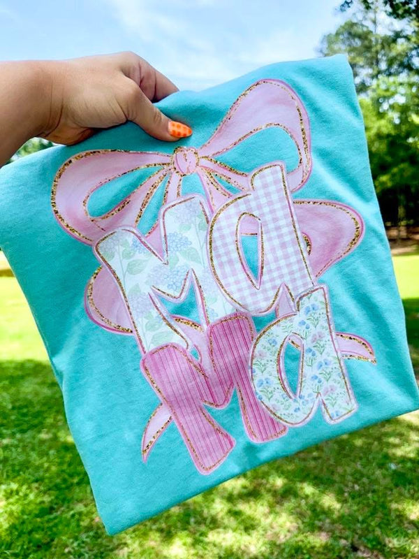 Preppy Mama Aqua tee
