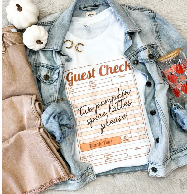 Guest check - pumpkin spice latte tee