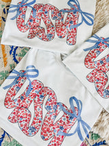 USA floral bows tee