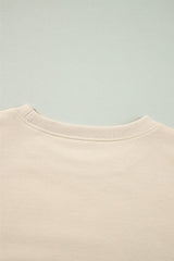 Ruffled Round Neck Long Sleeve Blouse