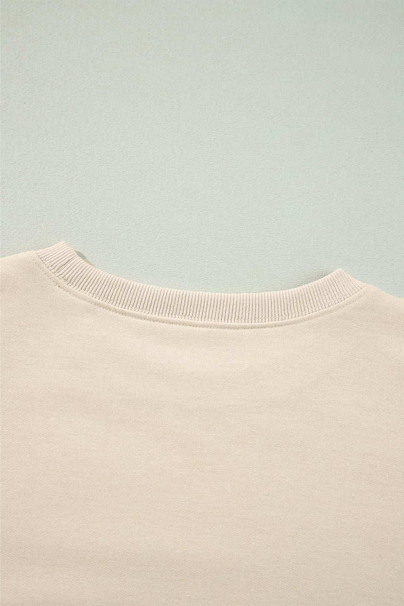Ruffled Round Neck Long Sleeve Blouse
