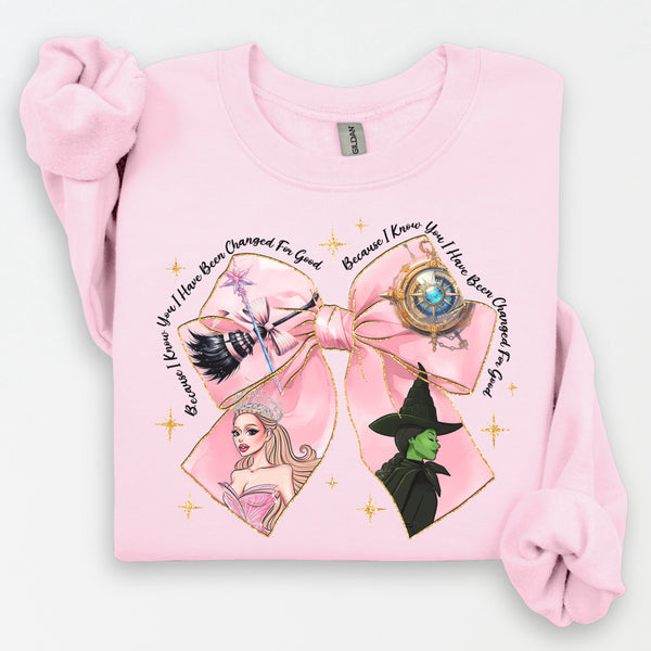 Wicked movie bow sweatshirt