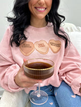 Candy Heart - girls drink sweatshirt