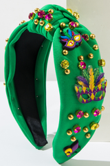Tillandsia Purple Mardi Gras Rhinestone Headband