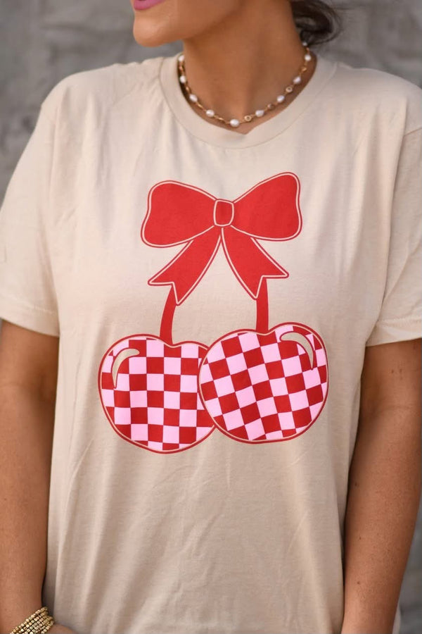 Wild checker cherries tee
