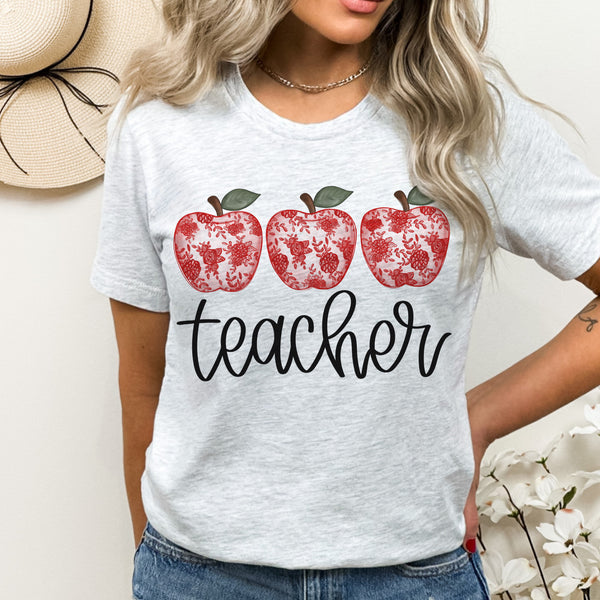 Cute Red Apple Teacher tee