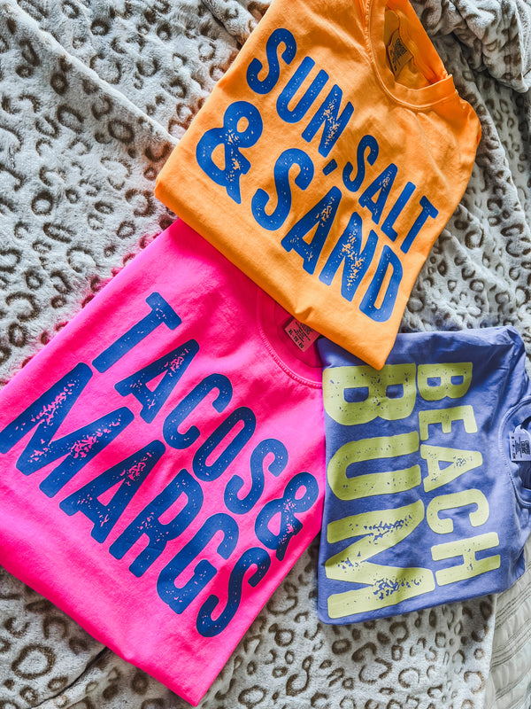 Vivid summer comfort colors tee (3 options)