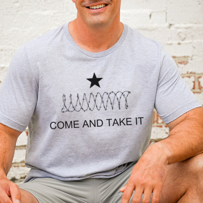 Come & Take it Barb wire ash tee