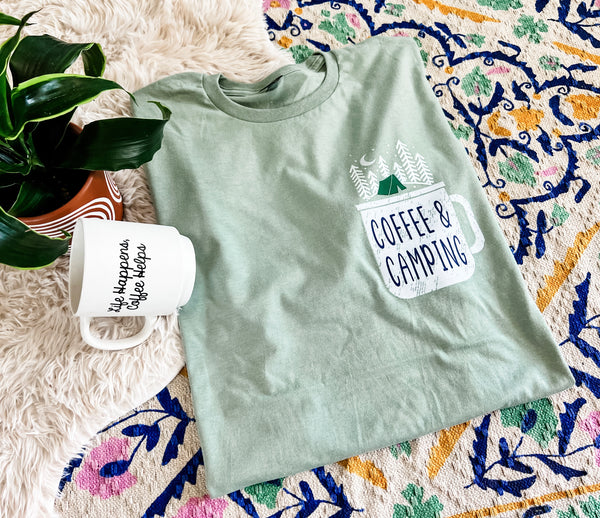 Coffee and camping tee