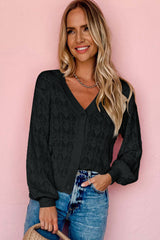 Rose Lightweight Buttoned Front Crochet Cardigan
