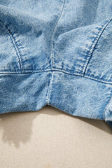 Myosotis Frayed Edge Casual Denim Shorts