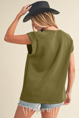Black Casual Rivet Round Neck T Shirt