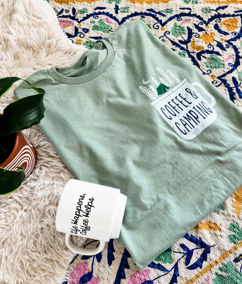Coffee and camping tee