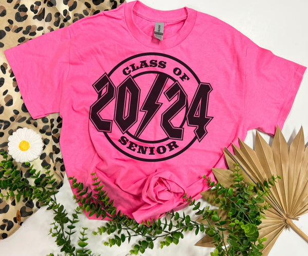 Class of 2024 Rocker Pink/Grey tee