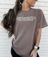 Hanging by the hem of His garment tee