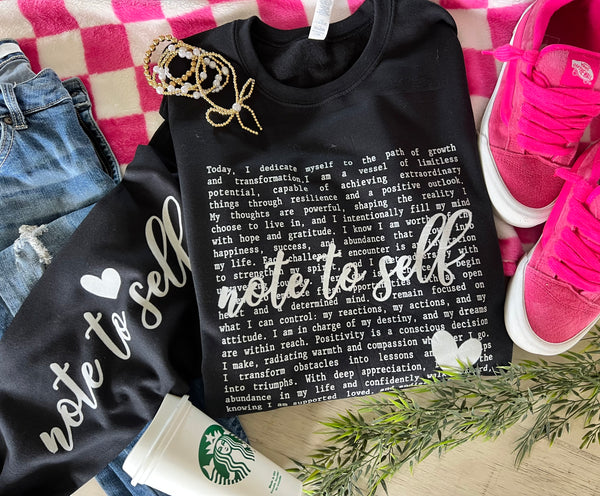 Note to Self sweatshirt