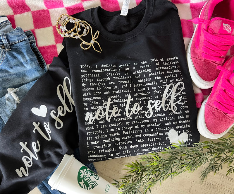 Note to Self sweatshirt