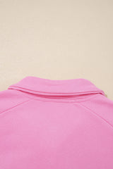 Yellow Cream Embroidered Flower Patchwork Snap Buttons Pullover Sweatshirt