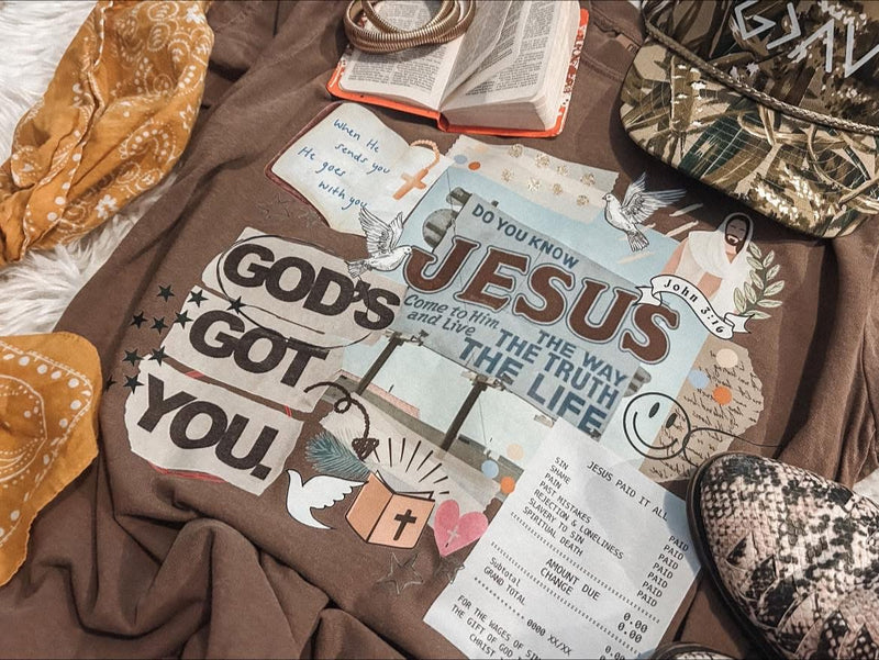 God’s got you - comfort colors tee