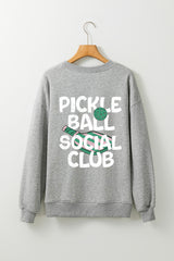 Gray PICKLE BALL SOCIAL CLUB Game Day Graphic Sweatshirt