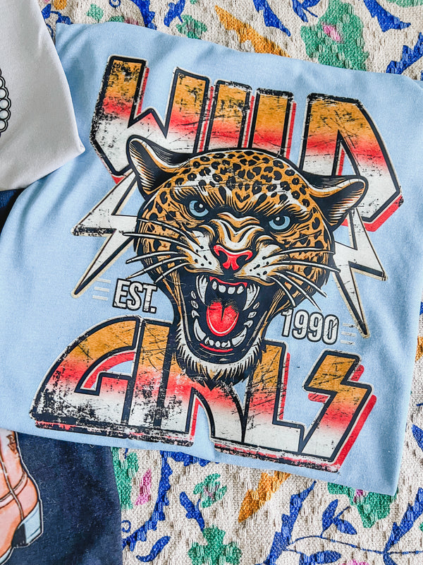 Wild girls blue tee