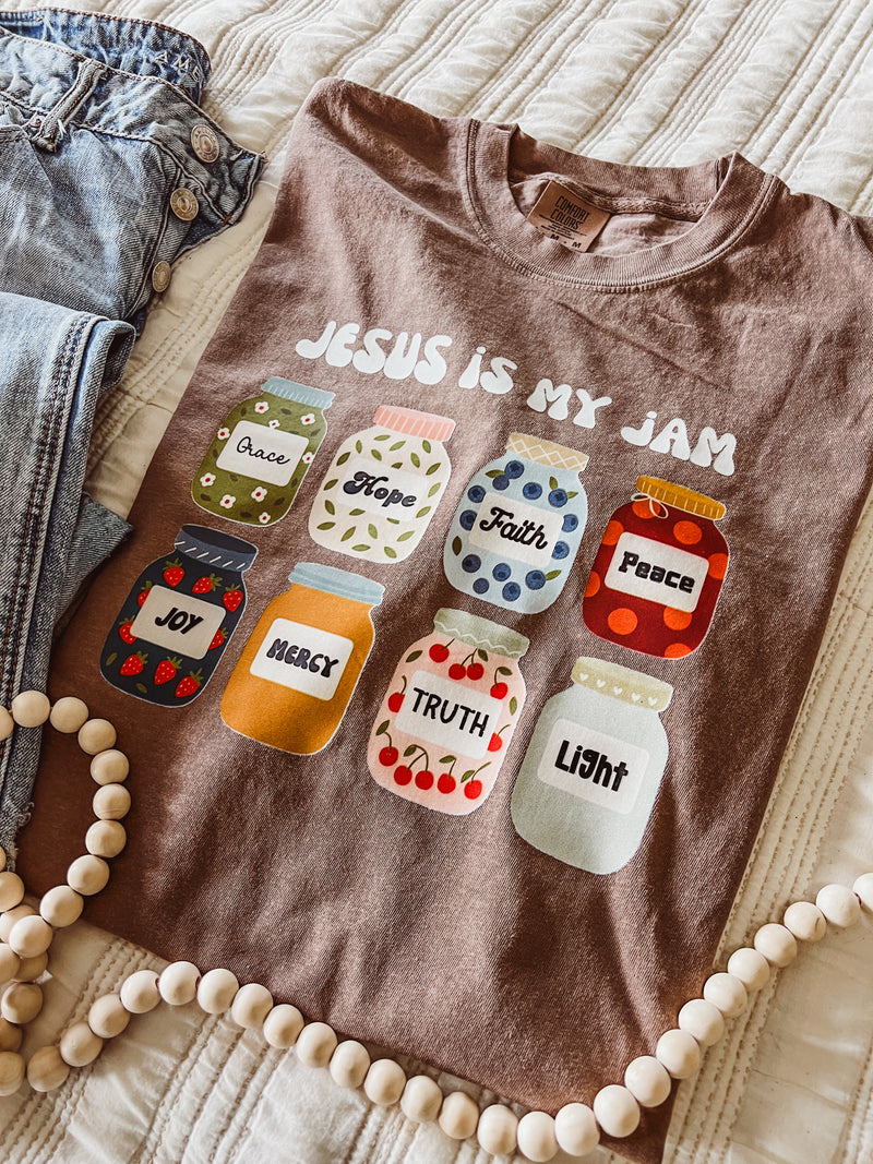 Jesus is my jam espresso tee