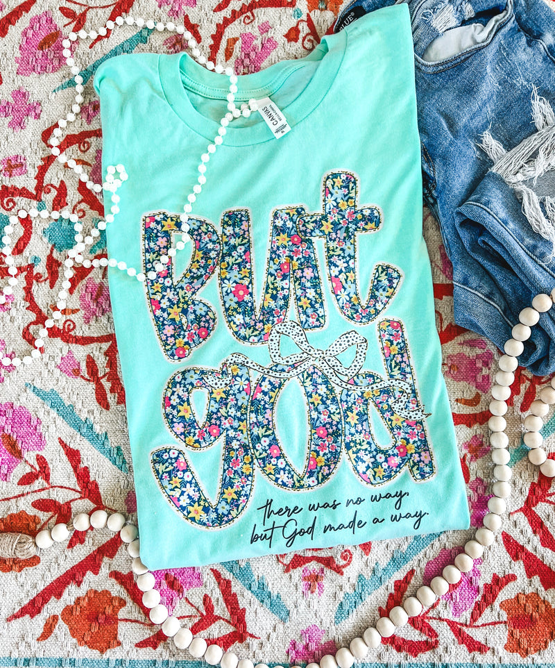 But God Mint floral tee
