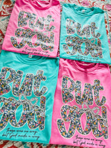But God Mint floral tee