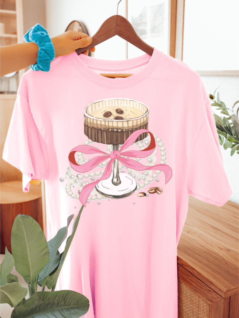 Girly chic drinks tee (multiple options)