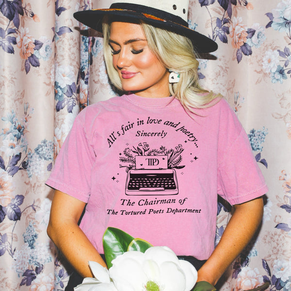 Sincerely Tortured poets dept mauve tee