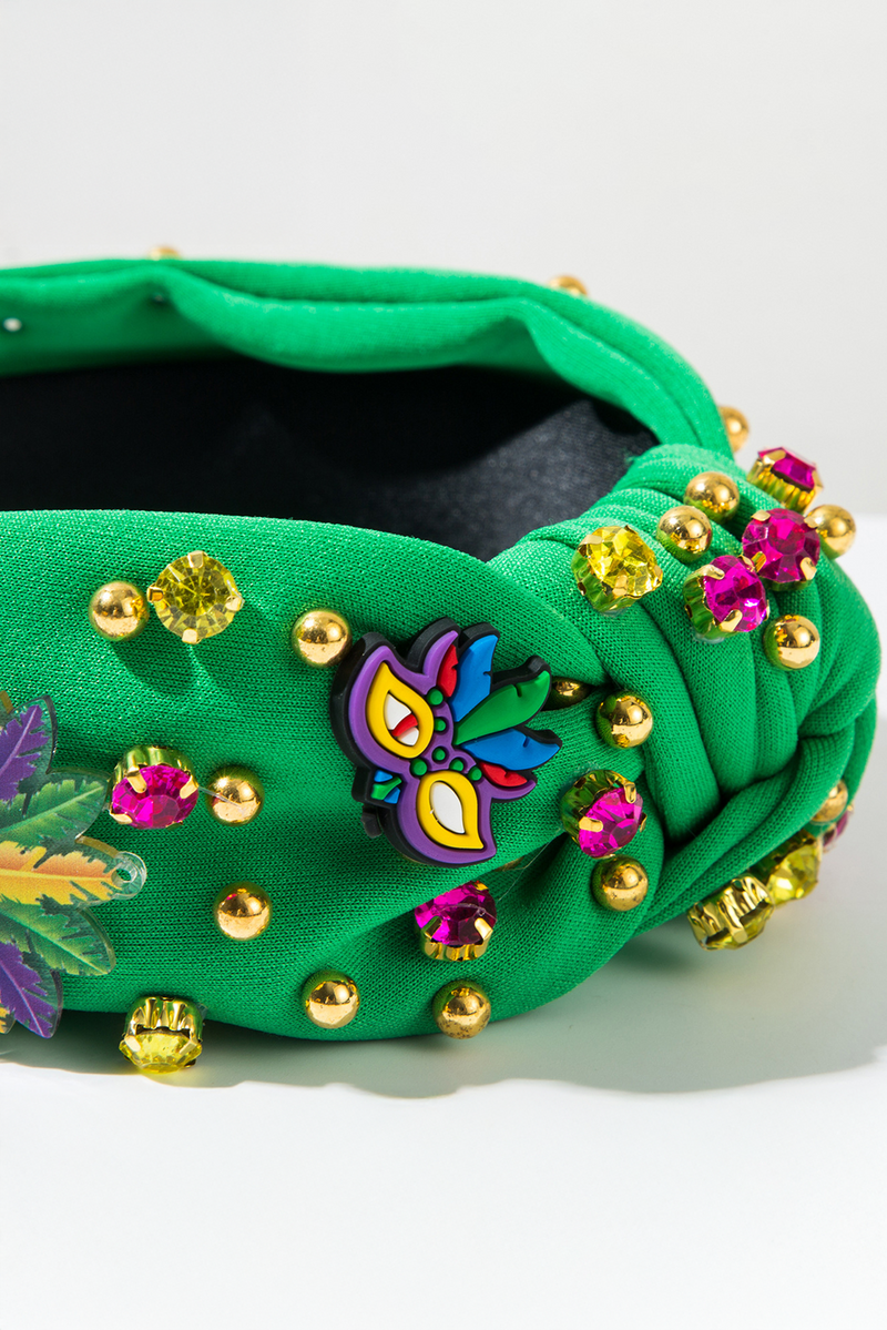 Tillandsia Purple Mardi Gras Rhinestone Headband