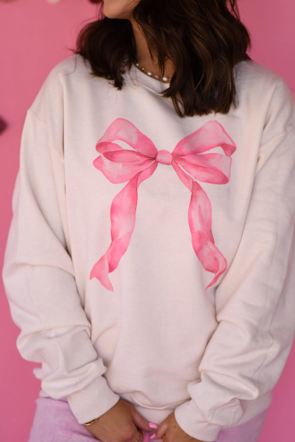 Big Pink Bow sweatshirt