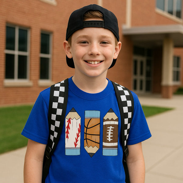 Sports pencils youth tee